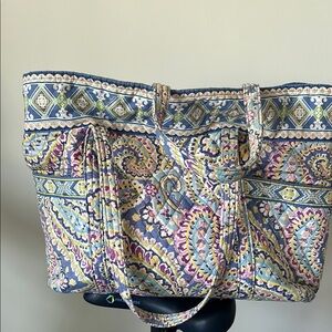 Retired Vera Bradley LARGE Tote - capri blue